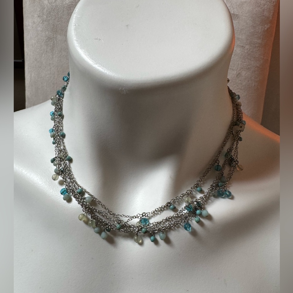 Unique 7 strand beaded necklace - Picture 3 of 4